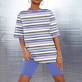 thumbnail image 2 of EINCcm Womens 2 Pieces Pajamas Sets Casual Short Sleeve Round Neck Nightshirts with Soft Modal Short Pants Shorts Sleepwear Lounge Set, 2 of 5