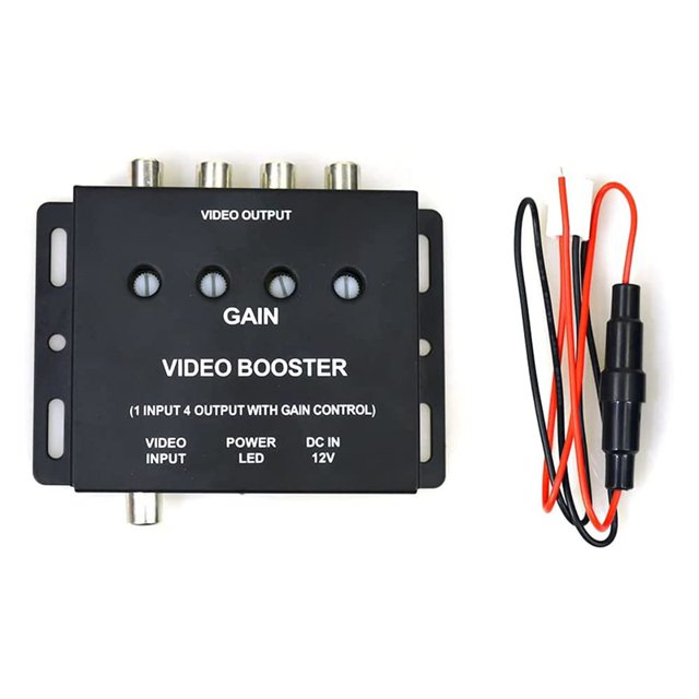 Video del Coche Splitter 1 A 4 AV Amplificador de Señal Splitter para el Coche CCTV TV LCD Reproductor de DVD 1 Entrada 4 Salida