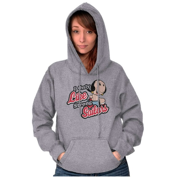 Olive Oyl I Only Like Strong Sailors Hoodie Sweatshirt Women Brisco Brands S