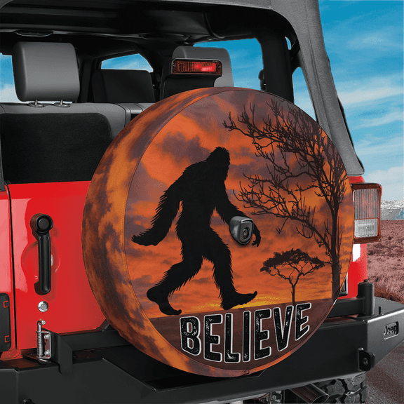Lotusprinthandmade Bigfoot Spare Tire Cover With Backup Camera Hole 6 Sizes (33 in.)