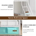 thumbnail image 6 of Capri Twin over Full Size Metal Bunk Bed for Teens Adult with 12" Under-Bed Storage & Ladder & Full-Length Guardrail, Space-Saving, Heavy-duty, White, 6 of 11