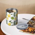 thumbnail image 3 of 12oz Coffee Tumblers Yellow Lemon Fruits White Pattern Stainless Steel Vacuum Insulated Travel Tumbler Coffee Cups Mug with Lid and Straw with Cleaning Brush for Cold & Hot Drinks, 3 of 5