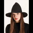 thumbnail image 4 of Sombrero de de Lana para Mujer, de Ala , Tejido A Mano, Ideal para Decorar Fiestas de Halloween. Negro M, 4 of 6