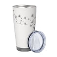thumbnail image 2 of Daiia Dandelion Blowing In The Wind Printed 20oz Insulated Coffee Cup with Straw Topper, Fully Spill Proof Travel Coffee Mug, Stainless Steel Tumbler for Work Home Outdoor Car-Straw Three-piece Set, 2 of 8