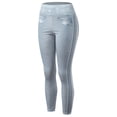 thumbnail image 4 of Uqiangy Booty Lifting Leggings For Women Prints Yoga Pants Yoga Pants Palazzo Pants For Women Dressy High Waist Pants Women Tummy Control Threaded Tight Yoga Pants Gray XL, 4 of 8
