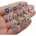 thumbnail image 4 of 50pcs Alloy Mix Style Enamel Eye Charms Assorted Evil Eye Connector Rhinestone Diamond Evil Eye Link Charms for Jewelry Making Bracelet Earring Neckla, 4 of 4