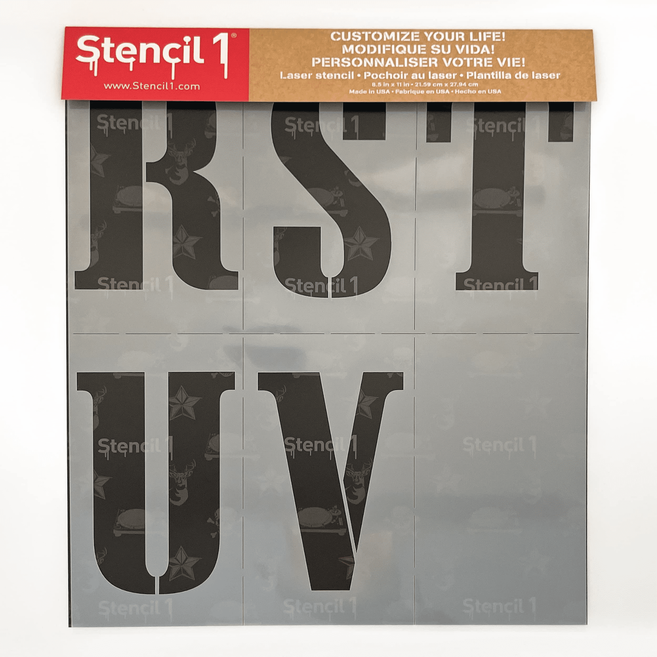 Stencil1 Cargo Font Stencils - 4" Art Stencils