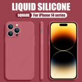 thumbnail image 1 of Funda de silicona líquida de lujo para iPhone 13 11 12 14 Pro Max SE 2020 XS Max XR X 7 8 14 Plus, funda protectora suave para cámara Tan Jianjun unisex, 1 of 2