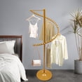 thumbnail image 5 of Modern Spiral Rotating Clothing Rack Free Standing Heavy Duty Garment Rack Gold, 5 of 13