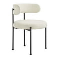 thumbnail image 3 of Modway Albie Boucle Fabric Dining Chairs - Set of 2 in Ivory Black, 3 of 11