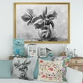 thumbnail image 3 of Designart 'Black and White Still Life Of Flowers In A Vase' Traditional Framed Art Print, 3 of 4