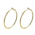 thumbnail image 1 of Pendientes circulares con clip para mujer, 3 pares (dorados, plateados y dorados rosas), 1 of 5