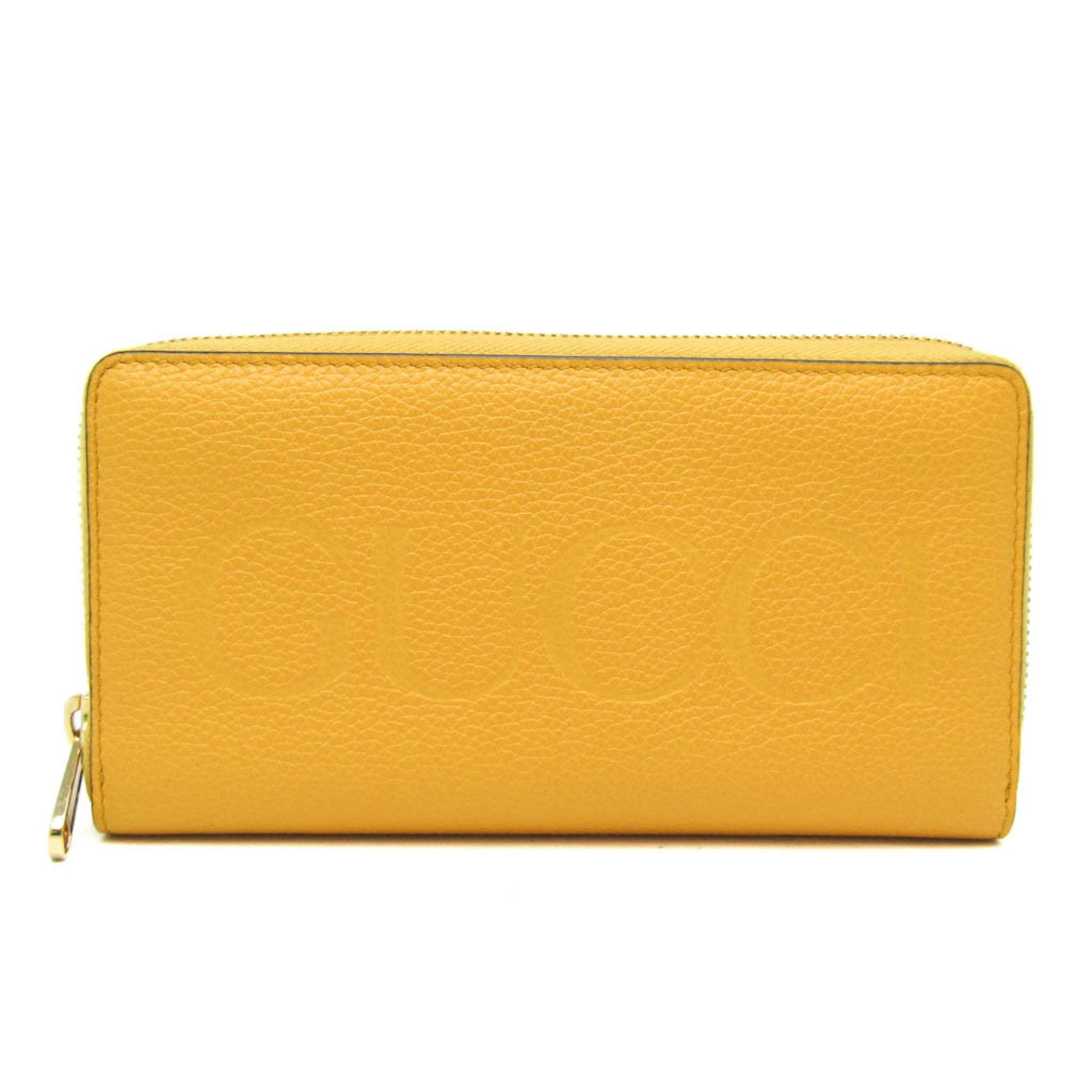 Pre-Owned Gucci Logo 658691 Women,Men Leather Long Wallet (bi-fold