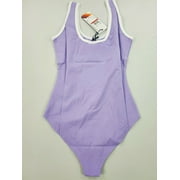 new Ellesse women bodysuit swimsuit EW08425 515 purple cotton elastane sz XS $38