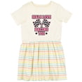 thumbnail image 3 of Inktastic Girls Love Racing Rally Flags Girls Toddler Dress, 3 of 5