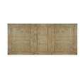 thumbnail image 4 of Rustic Oak Wood 7pc Dining Set with Beige Linen Side Chairs + Arm Chairs, 4 of 6