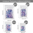 100Pcs 4Sizes Rectangle Transparent PET Plastic Zip Lock Bags