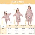 thumbnail image 3 of Wearable Blanket with Sleeves and Pocket Oversized Hooded Sweatshirt 3-14 YR Dogs Wearing Bows L, 3 of 7