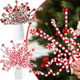 thumbnail image 4 of Decoración para árbol de Navidad, campanas de caramelo rojas y blancas, cuentas, ramas rizadas, adornos navideños, guirnalda, jarrón, decoración para el hogar, oficina, regalo para fiesta, 4 of 5