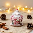 thumbnail image 4 of Pink Gingerbread House Decor, Light Up Gingerbread House Xmas Village Ornaments, LED Candy House for Christmas Decor, 4 of 7