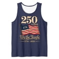 thumbnail image 5 of GrmtClth 250 Years Usa Tank Top for Men Anniversary American Flag Pattern Tee Gym Sleeveless Tops Trend 1776-2026 Print Shirts Royal Blue 4XL, 5 of 6