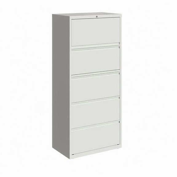 30 in. 5-Drawer Lateral File Cabinet - White