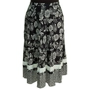 Women's Plus Print Crinkle Skirt