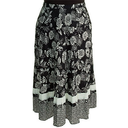 Women's Plus Print Crinkle Skirt