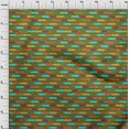 thumbnail image 4 of oneOone Georgette Viscose Forest Green Fabric Geometrical Craft Projects Decor Fabric Printed By The Yard 42 Inch Wide, 4 of 4