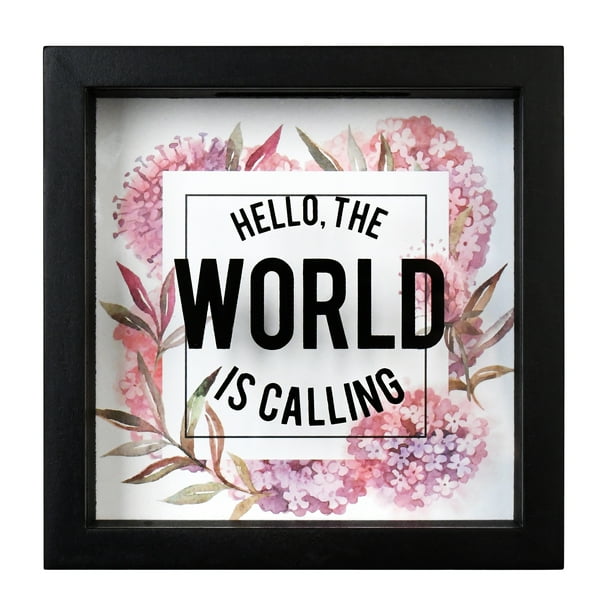 Prinz 6x6 World Adventure Fund Glass Front Shadowbox Savings Bank, Red