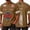 Brown, variant on America 250 Anniversary Football Tshirt for Men V-Neck Football Jersey Patriotic American Flag T-Shirt for Memorial Day