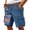 Blue, variant on GrmtClth Mens American Flag Print Cargo Shorts 2026 Patriotic 1776-2026 Summer Shorts Breathable Multi-Pocket Short Pant Soft Work Trouser Sky Blue M