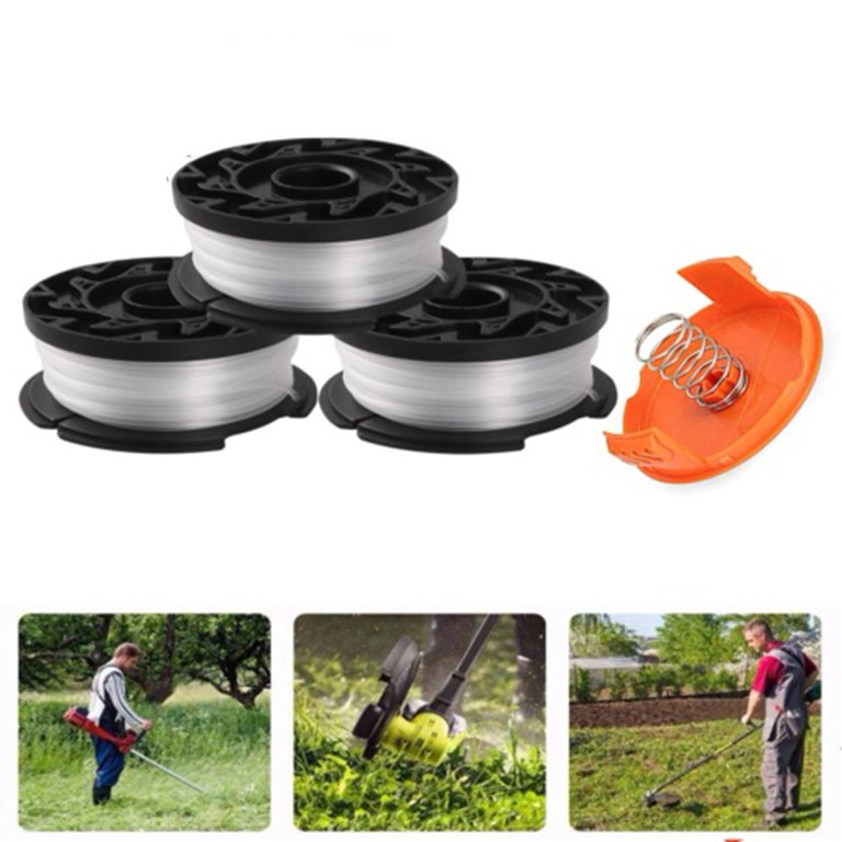 Trimmer Line + Spool Cap + Spring Kit For Black & Decker GH400