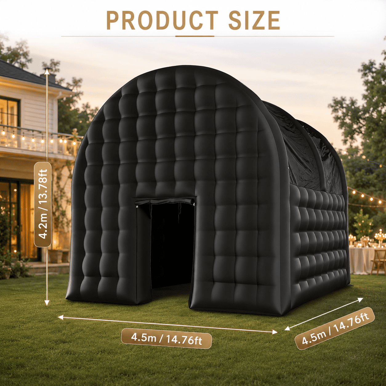 Connsann Inflatable Nightclub Tent with Blower, Oxford Cloth, for Outdoor Party, Club, and Entertainment Use (No LED Lights)
