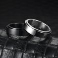 thumbnail image 2 of Anti Stress Anxiety Fidget Spinner Couple Rings For Lovers Rotating Stainless Steel Wedding Band Knuckle Rings Jewelry Anillo, 2 of 5