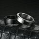 thumbnail image 2 of Anti Stress Anxiety Fidget Spinner Couple Rings For Lovers Rotating Stainless Steel Wedding Band Knuckle Rings Jewelry Anillo, 2 of 5