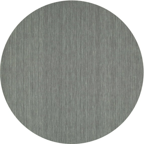 Ahgly Company Indoor Round Contemporary Gray Abstract Area Rugs, 3' Round