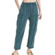 thumbnail image 1 of Pantalones deportivos para mujer, cintura elástica, bolsillos grandes, diseño de línea dividida, pantalones de chándal informales de moda, azul pavo real XL, 1 of 5