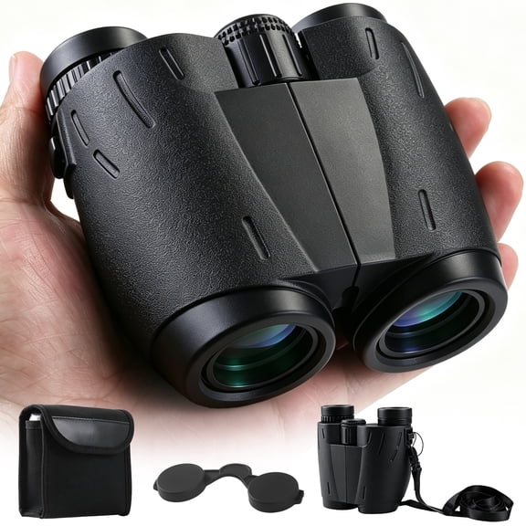 VEORAGHT 10x25 Compact Binoculars for Adults & Kids, Lightweight Binoculars with BAK7 Prism & FMC Optics for Bird Watching, Cruise & Travel