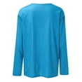 thumbnail image 5 of Rigardu Women's Round Neck Long Sleeve Top Solid Color Casual T Shirt Long Sleeve Shirts for Women Size:s-2xl, 5 of 5