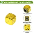 thumbnail image 6 of Tire Valve Stem Caps Decorative Gold Tone Tyre Valve Dust Covers 7x16mm Plastic Copper 4 Pcs, 6 of 7