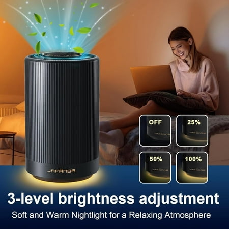 Jafanda Air Purifier Quiet JF100 H13 True HEPA for Home Bedroom Office 450 Sq.ft Coverage White