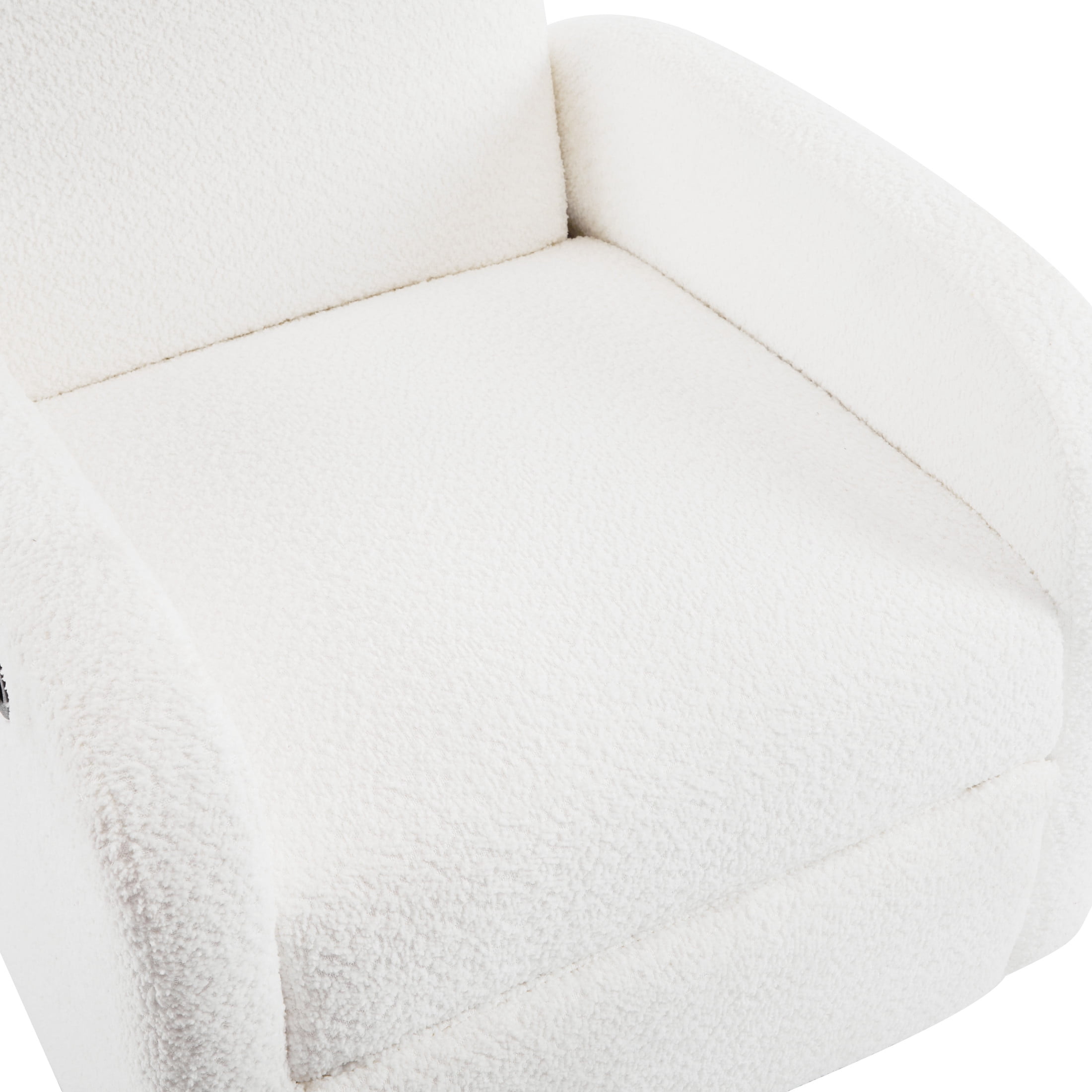 Christopher Knight Home Modern Upholstered Boucle Glider Recliner with 360 Degree Swivel, Beige