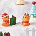 thumbnail image 2 of Estatuas de Navidad coloridas y exquisitas artesanías pequeñas decoraciones de pasteles de estatuas de árboles de Navidad de Papá Noel, 2 of 5