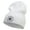 White, variant on The Cardinal Direction Embroidered 12 Inch Long Knitted Beanie - White OSFM