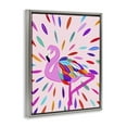 thumbnail image 4 of Stupell Industries Flamingo Feather Flair Animals Painting Gray Floater Framed Canvas Art Print Wall Art, 17 x 21, 4 of 10