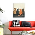 thumbnail image 4 of Gaeub Four Cats Watching Rain Print Modern Canvas Wall Art Prints,Artwork Abstract Paintings,Canvas Decorative,Pictures on Canvas for Home Decorations,Wall Decor, 4 of 6