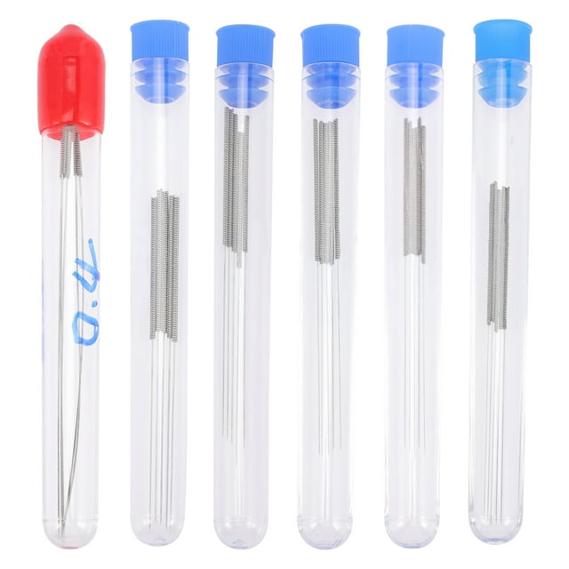 6 Sets Stainless Steel Nozzle Cleaning Needle 3D Printer Nozzle Cleaning Needle (Random Color)