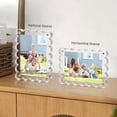 thumbnail image 6 of 3 Pack 4x6 Inch Acrylic Magnetic Picture Frames Double Sided Scalloped Design 10mm+10 Thick Clear Block for Any Room Home or Office (4x6,Clear), 6 of 7