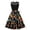 Orange, variant on Vintage Dresses for Women 50s Style, V Neck Color Block A-Line Midi Dress, Tie Waist Retro Swing Flared Swing Dress, Party Daily Wedding Guest Dress